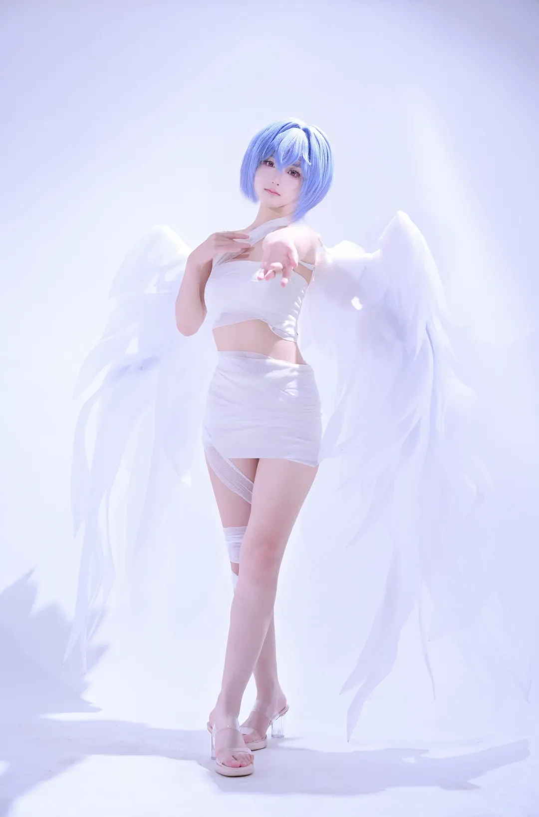 綾波麗cos, Cosplay分享, 新世紀福音戰士, 天使造型, 純白系攝影