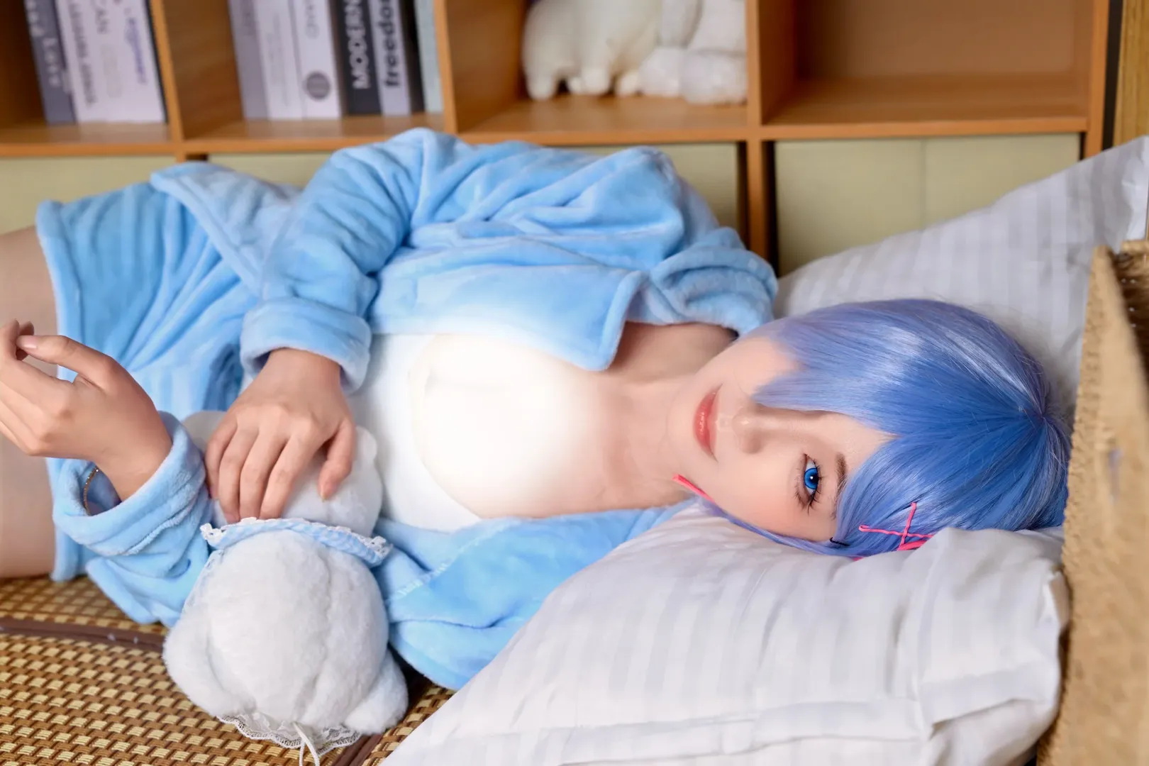 二次元少女, 从零开始的异世界生活, 蕾姆cos, cosplay摄影, 日系居家风 - 第5张