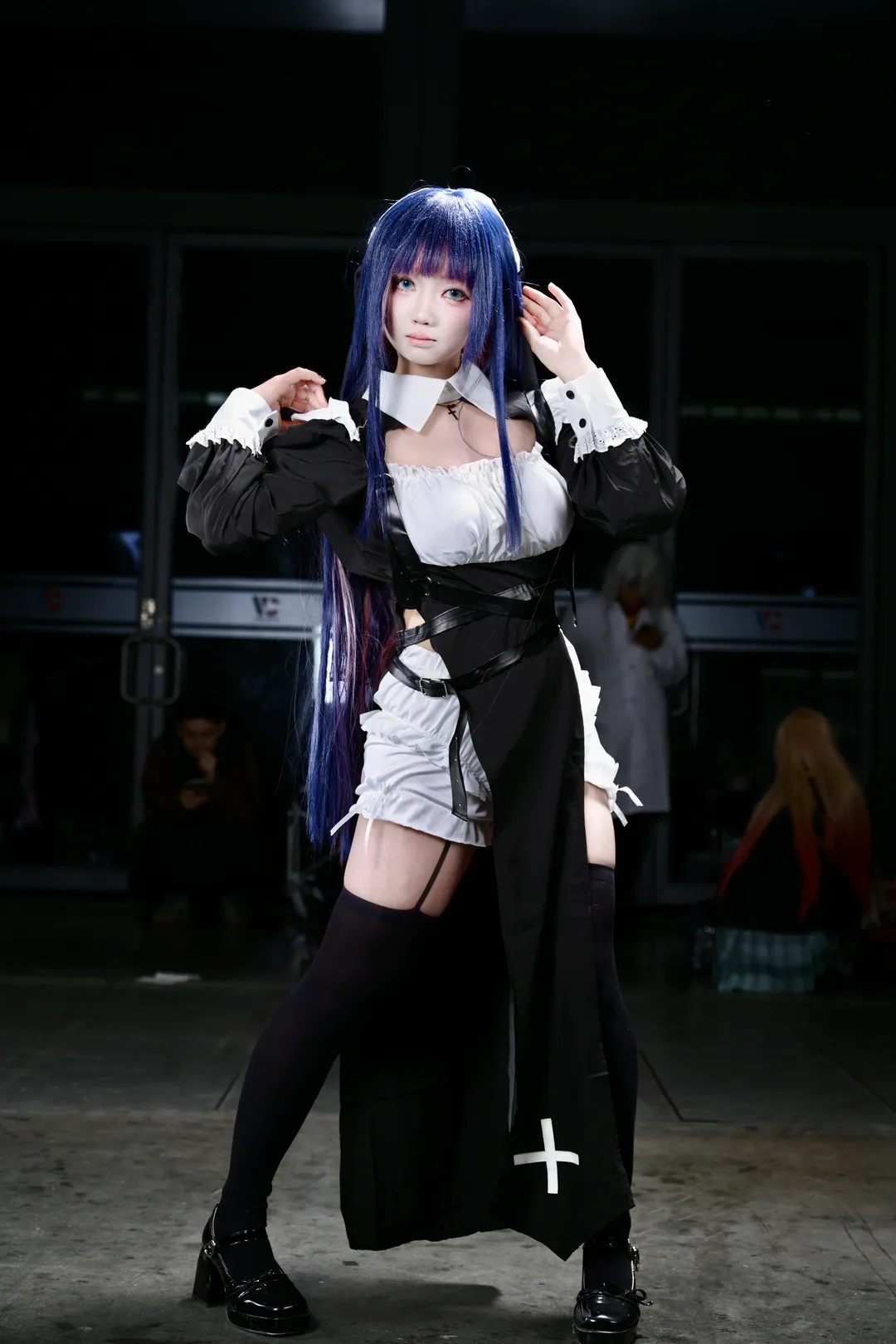 漫展返图, 哥特风格, cosplay摄影, 吊带袜天使, Stockincos - 第2张