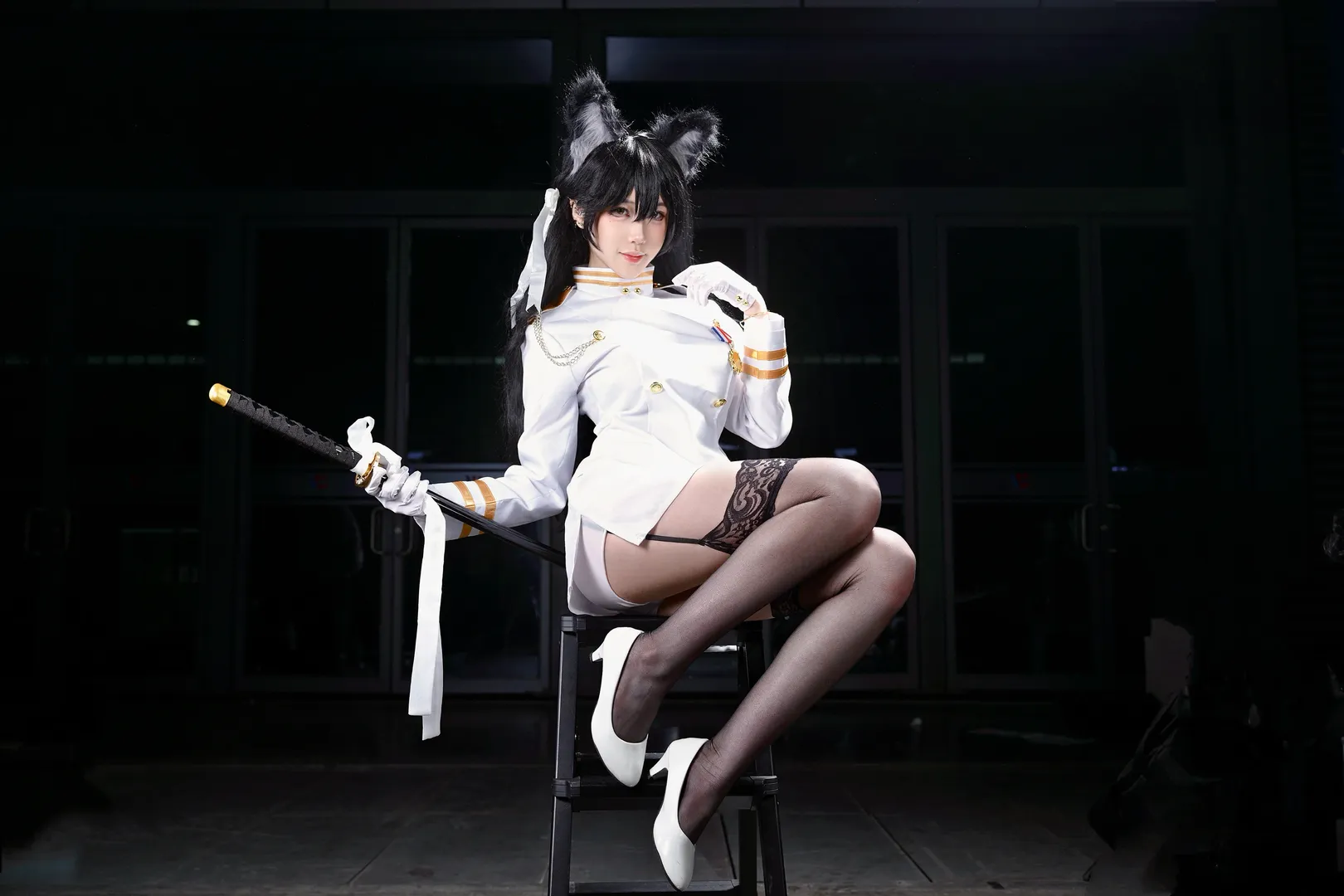 アズールレーン, イベント写真, 黒タイツ コーデ, 愛宕コスプレ, 軍服