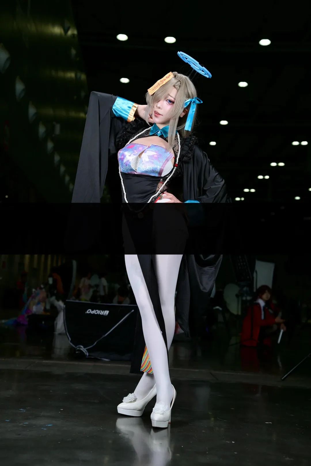 二次元摄影, 蔚蓝档案, 漫展场照, 明日奈cos, 白丝cosplay