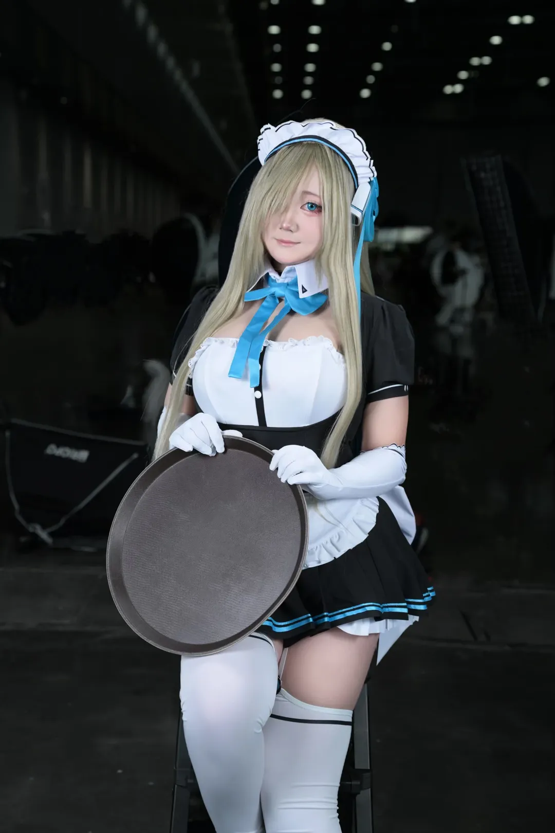ブルーアーカイブ, メイド服, イベント写真, 一之瀬アスナ コスプレ, オーバーニーソックス - 4枚目