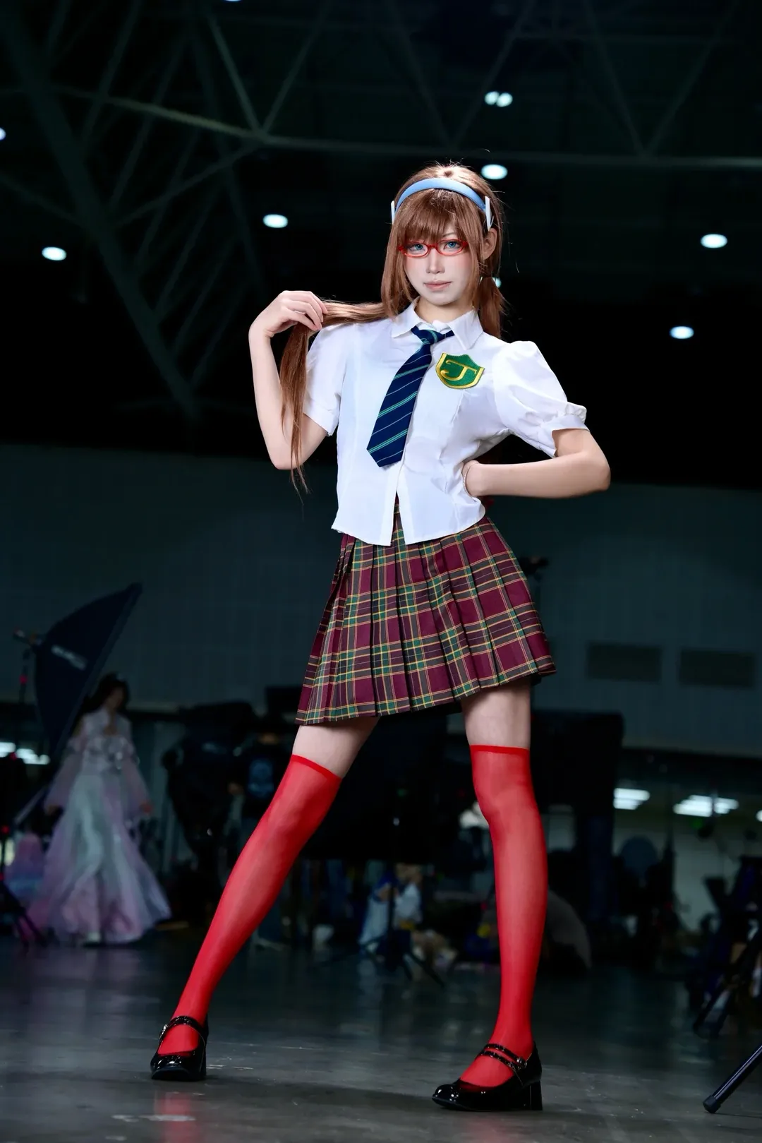 イベント写真, 新世紀エヴァンゲリオン, 真希波マリ コスプレ, ポートレートの3要素, 赤いストッキング