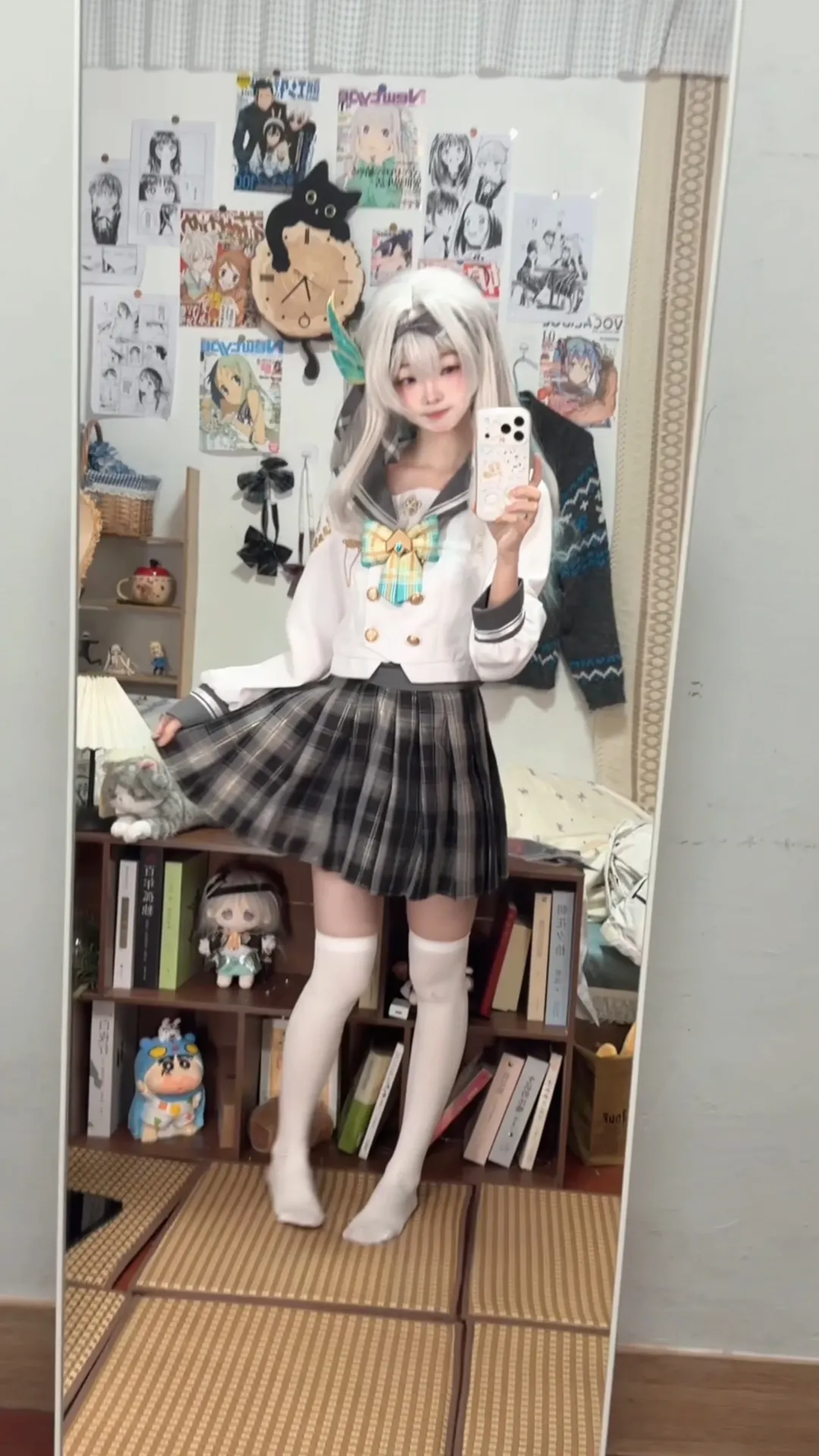 崩壞星穹鐵道, 流螢cos, jk制服, cosplay日常, 白絲過膝襪 - 第1張