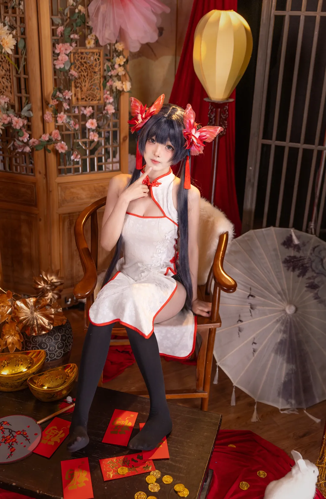 コスプレ, ブルーアーカイブ, キサキ コスプレ, スタジオ撮影, 同人チャイナドレス
