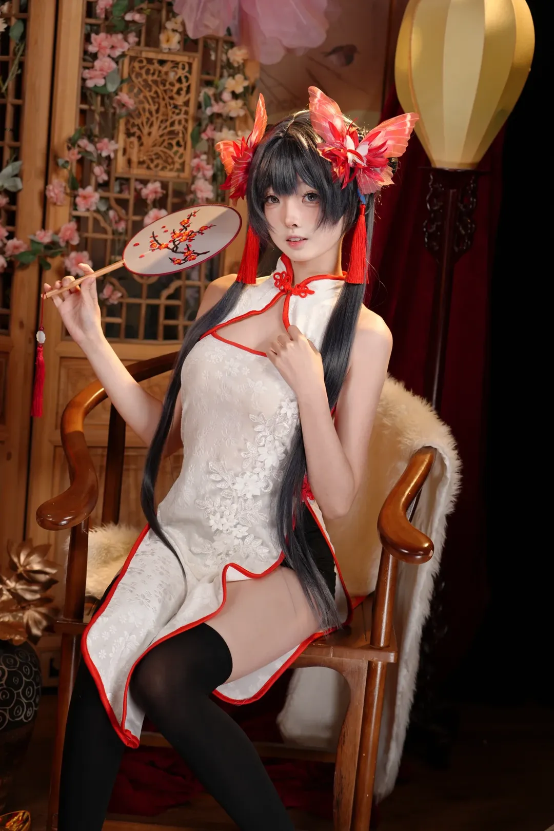 cosplay, 蔚蓝档案, 妃咲cos, 棚拍写真, 同人旗袍 - 第4张