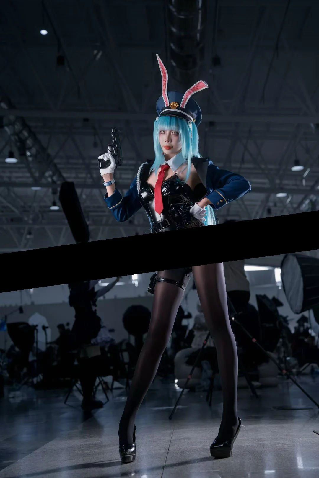 Azur Lane, Convention photos, Cosplay photography, Bunny girl outfit, Neptune cosplay