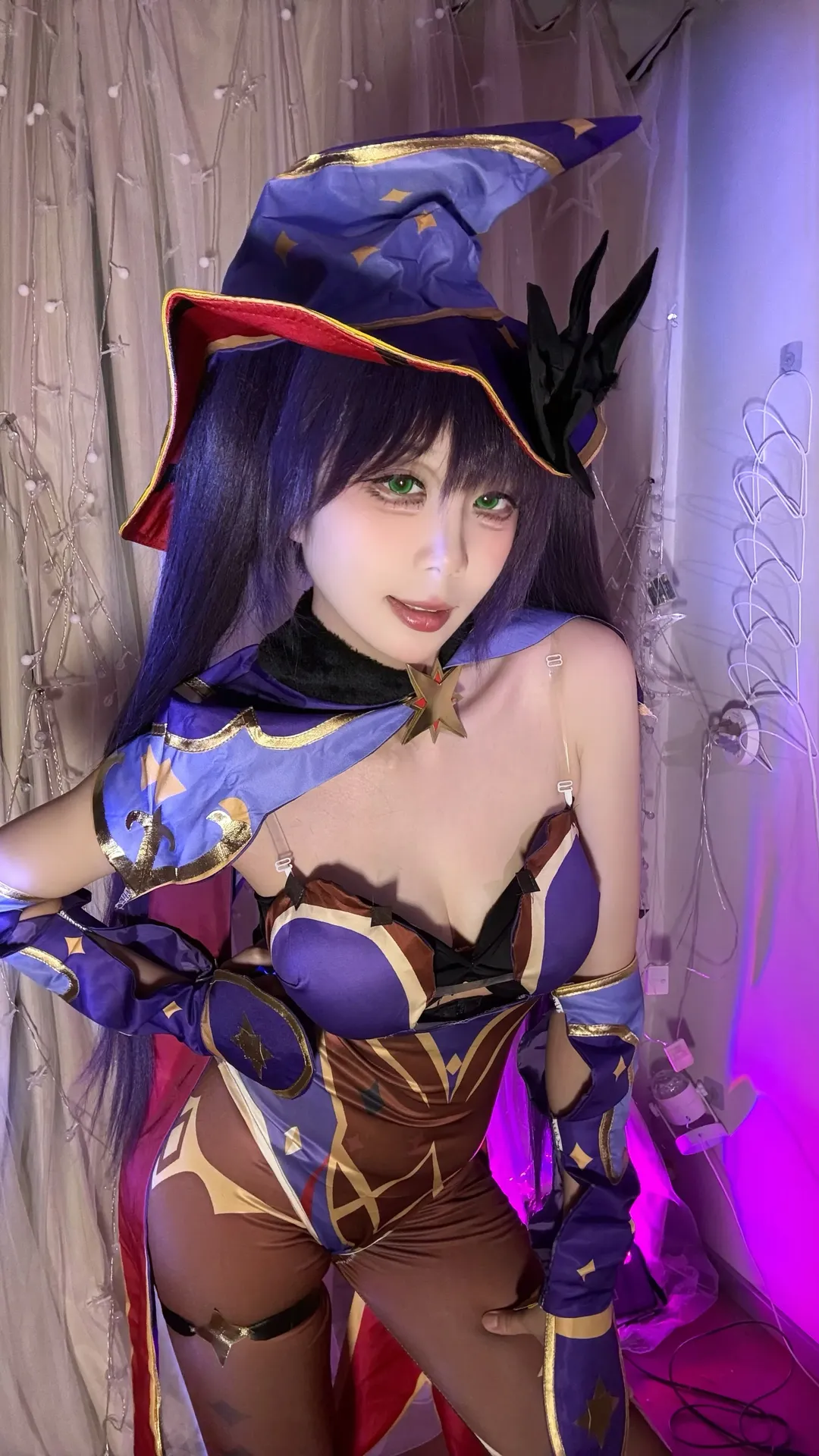 角色扮演, 原神, 二次元cosplay, 丝袜穿搭, 莫娜cos - 第2张