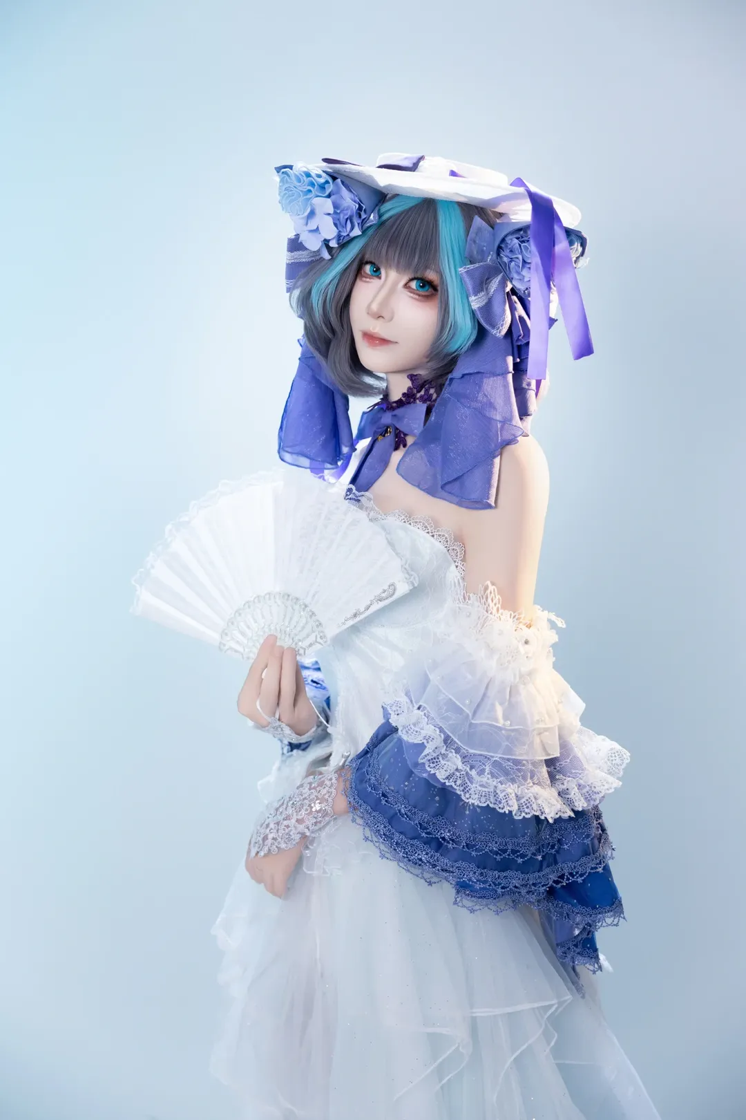 柴郡cos, 碧蓝航线, cosplay摄影, 白丝穿搭, 冰雪公主 - 第2张