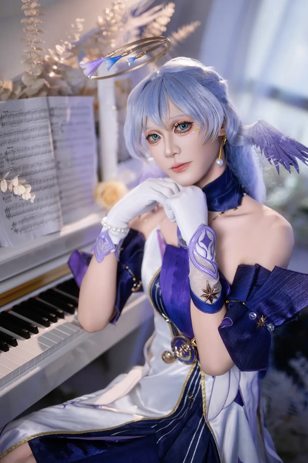 崩坏星穹铁道, 知更鸟cos, 二次元cosplay, cosplay摄影, 蓝发cos