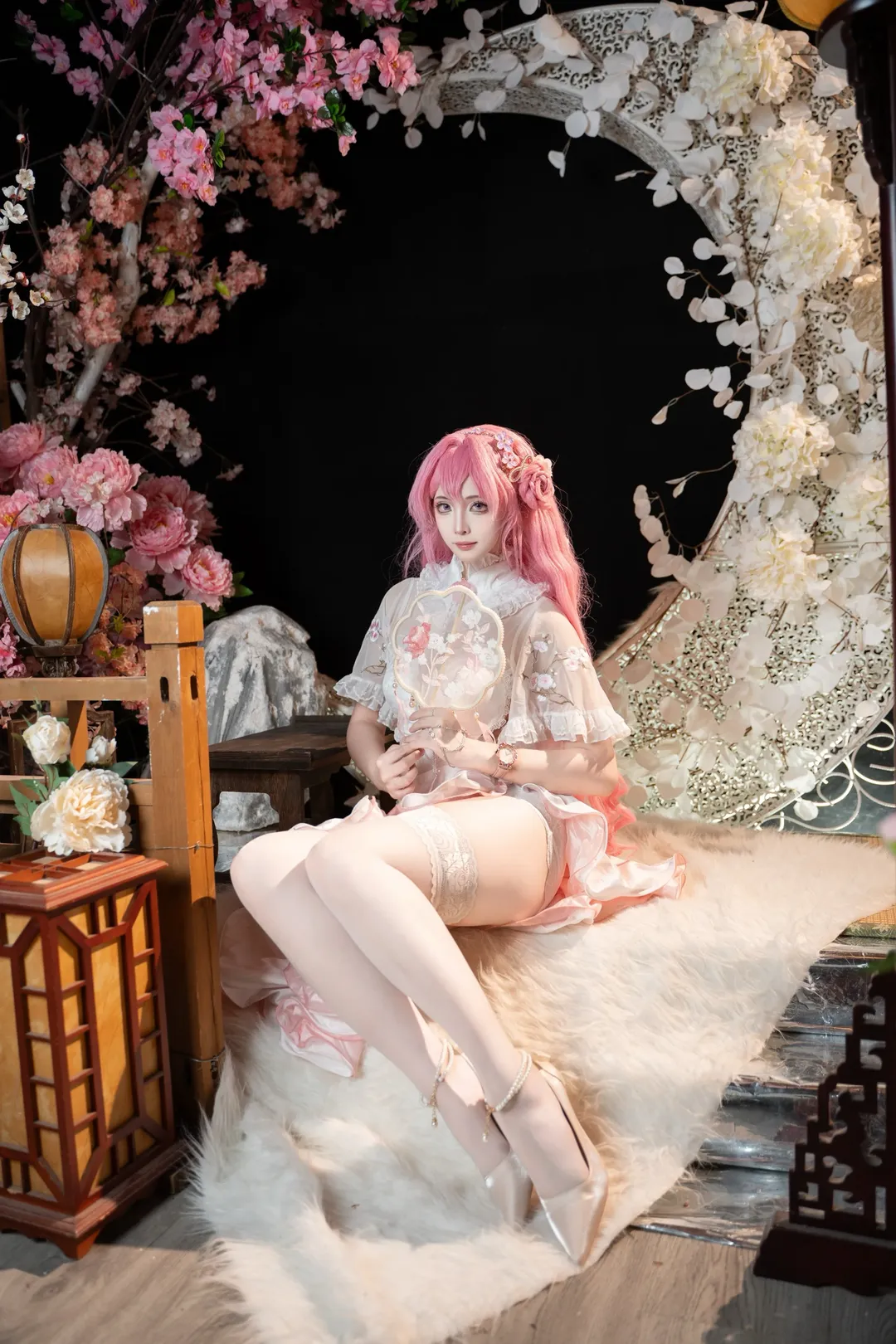 二次元摄影, 桃乐丝cos, 宴桃源, 妮姬胜利女神, 白丝cos - 第2张