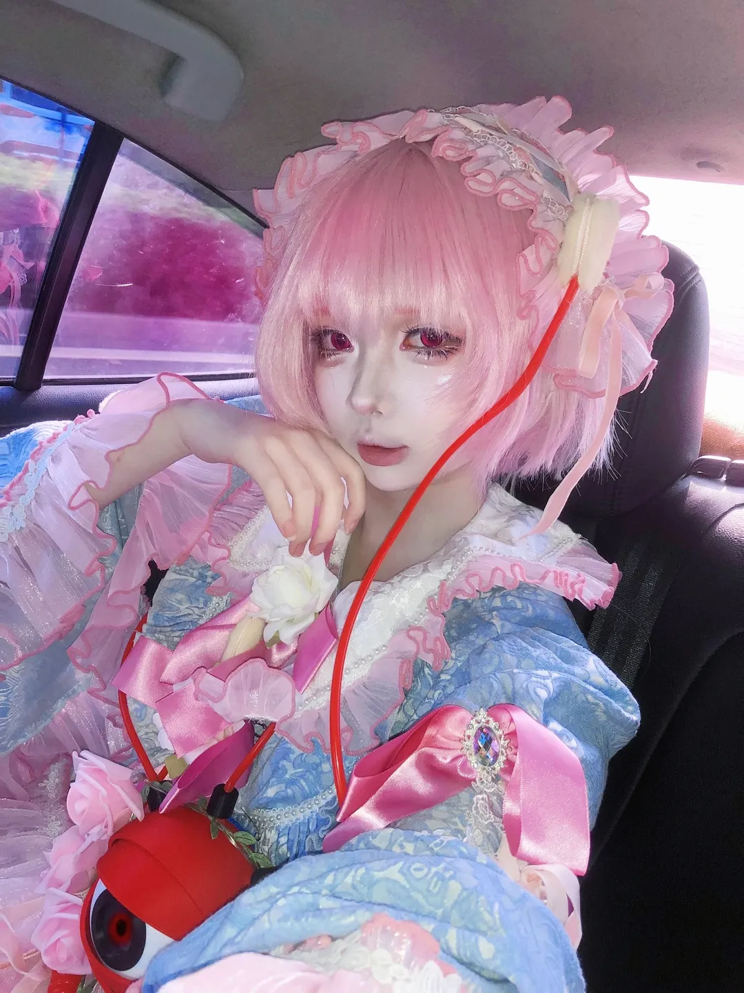 二次元摄影, 东方Project, 古明地觉cos, cosplay穿搭, 红色美瞳 - 第1张