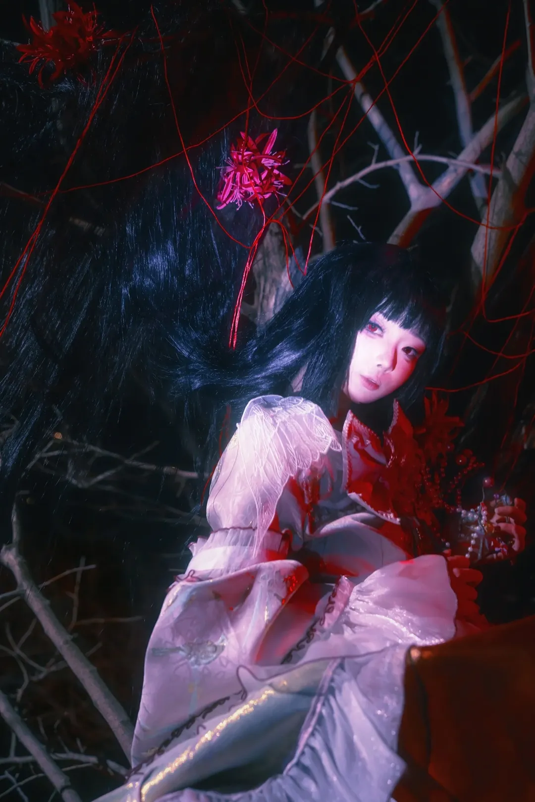 コスプレ, 雰囲気のある写真, 東方Project, 蓬莱山輝夜コスプレ, ダークスタイル