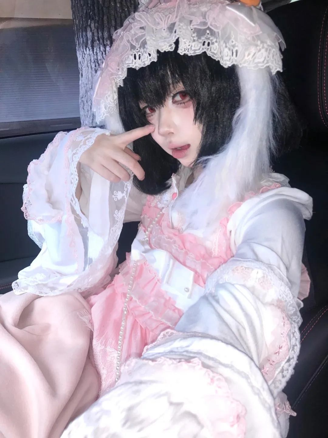 cosplay, 东方project, 萌妹, 自拍, 因幡帝cos