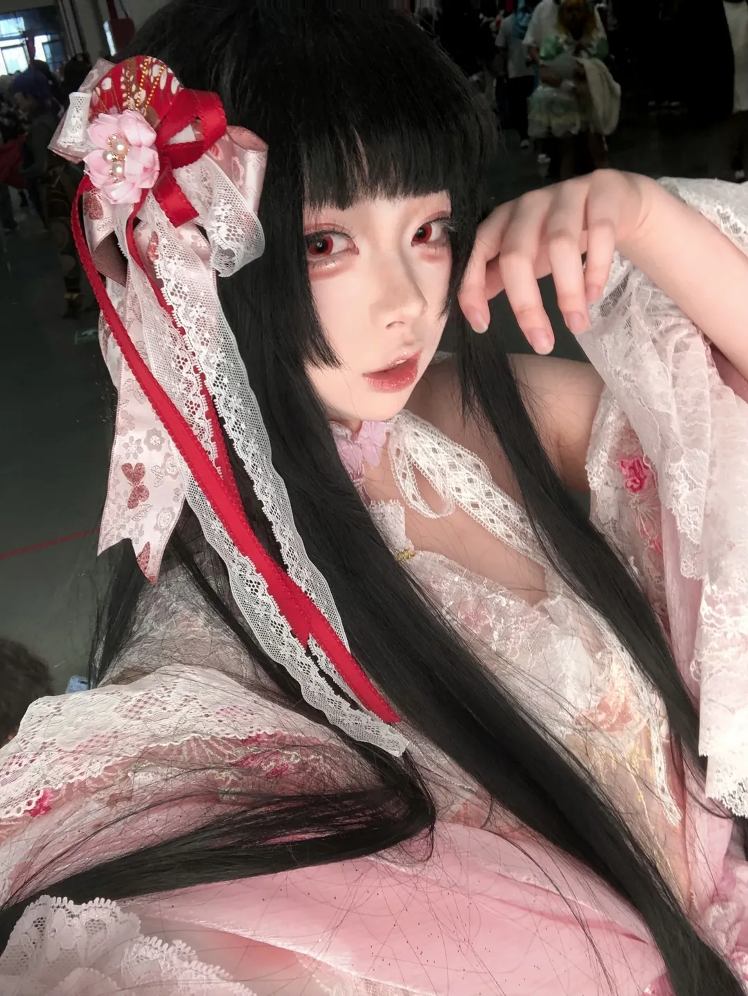 东方Project, 蓬莱山辉夜cos, 车万cos, 漫展自拍, 蕾丝服饰 - 第2张