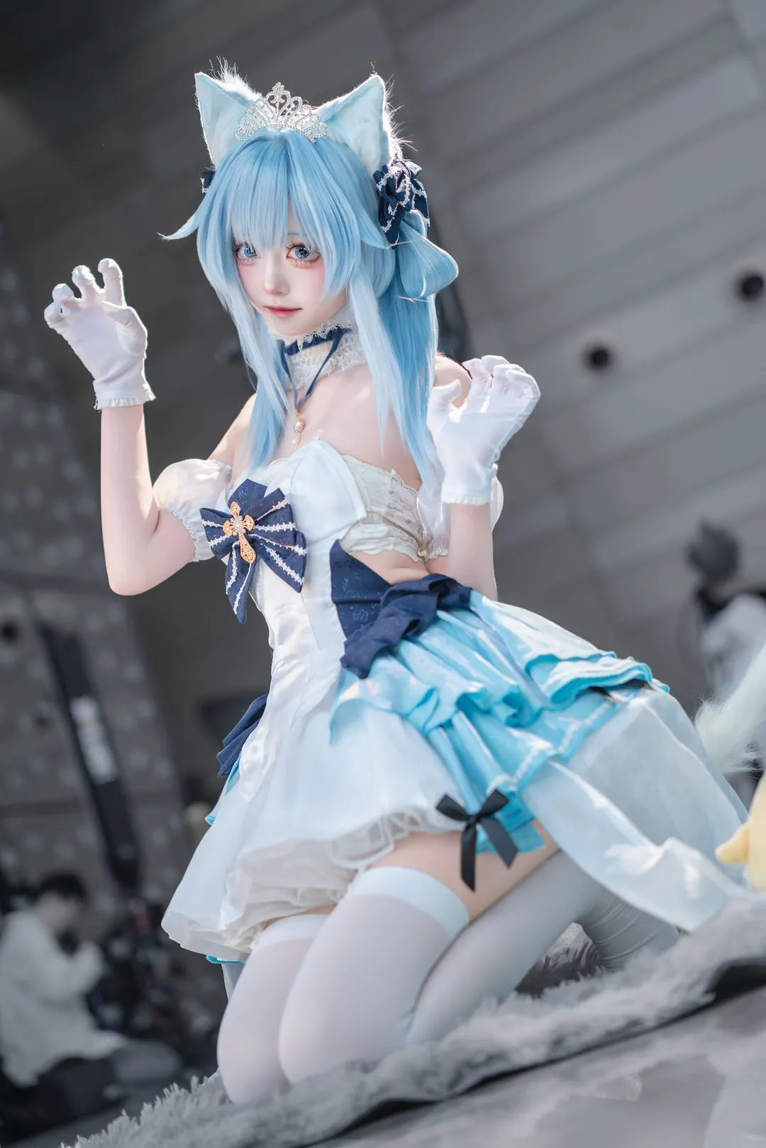 碧蓝航线, 猫耳少女, 漫展场照, 凉波cos, 白丝cos