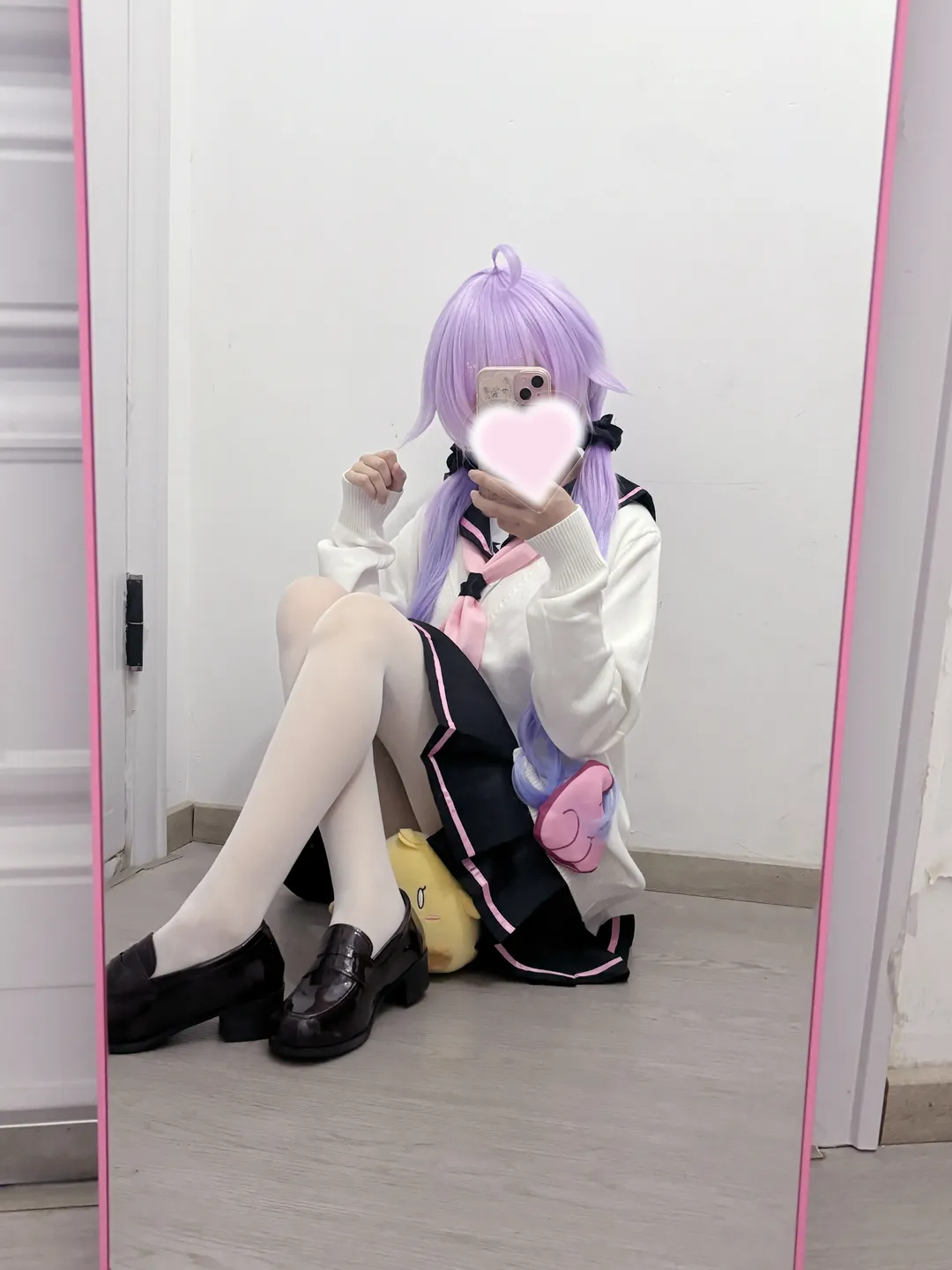 cosplay, 碧蓝航线, 独角兽cos, 对镜自拍, 白丝穿搭 - 第1张