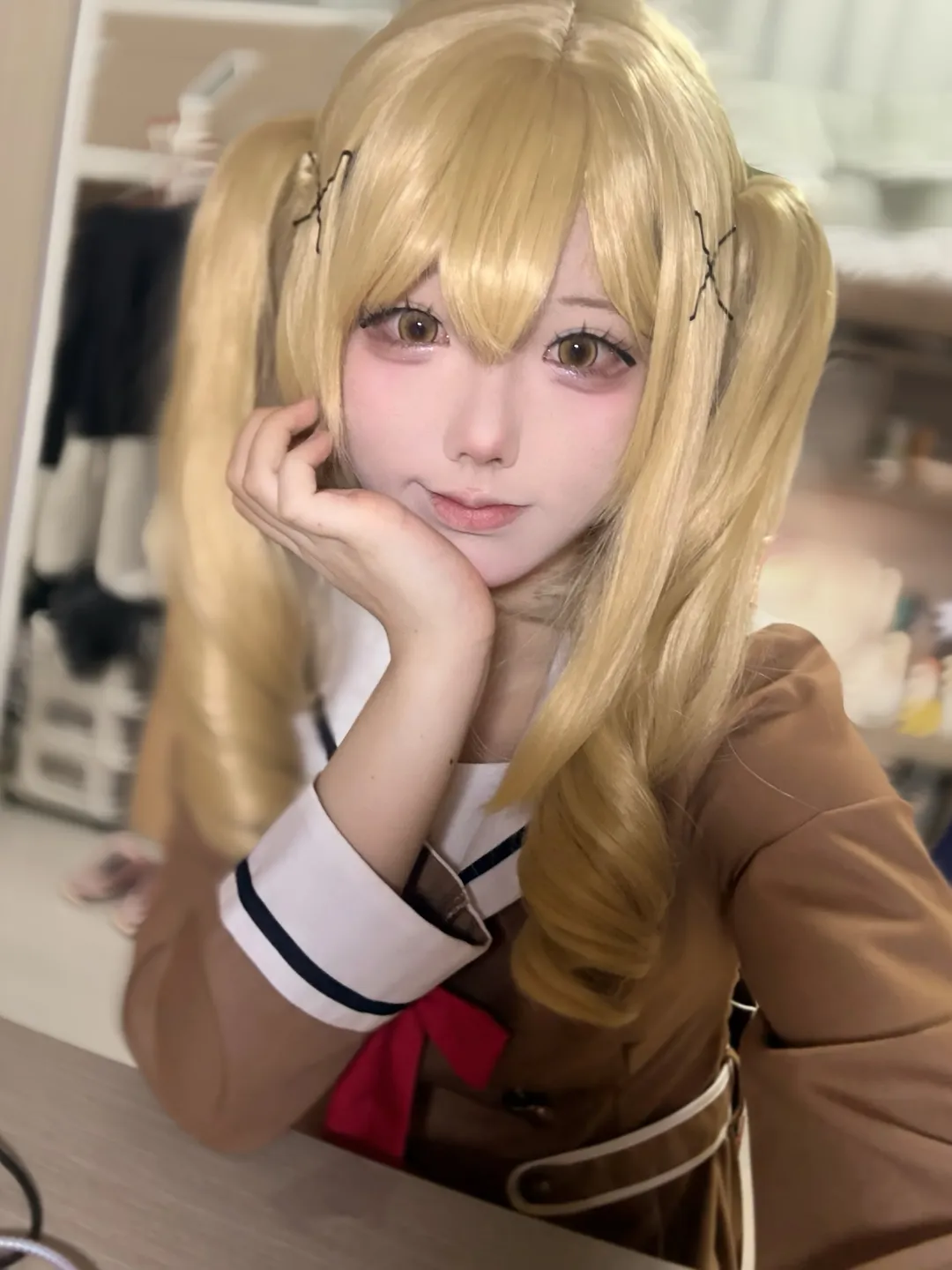 Bang Dream, 日常cos, 金发cosplay, 双马尾cos, 市谷有咲cos