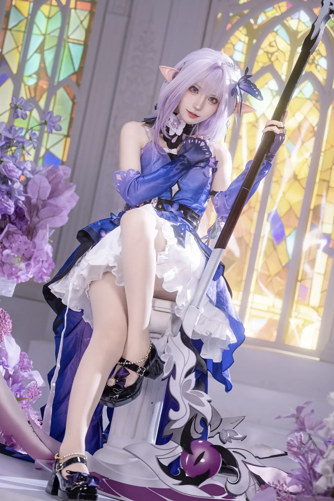 二次元摄影, 崩坏星穹铁道, 遐蝶cos, cosplay正片, 精灵耳 - 第2张