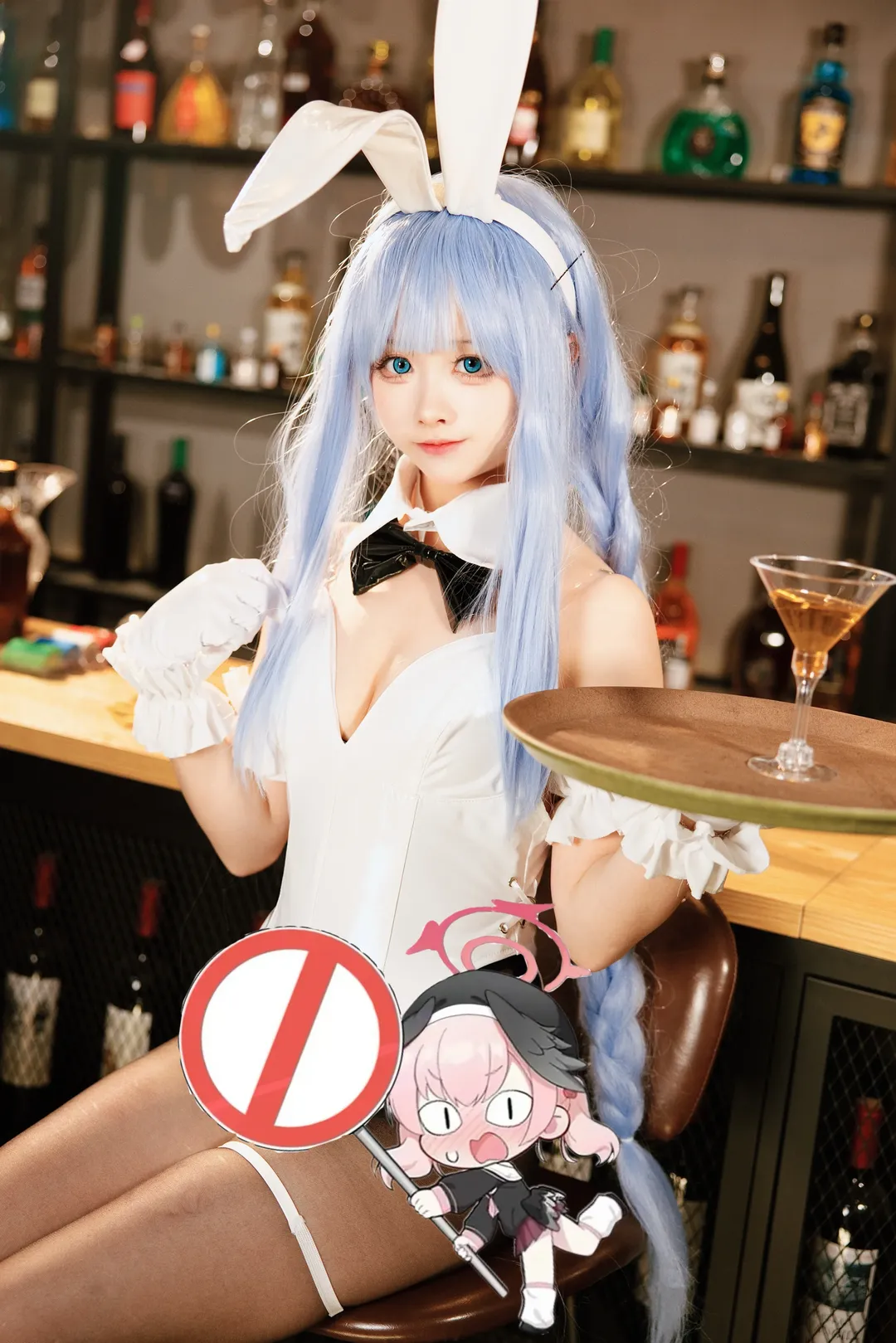 碧蓝航线, 雅努斯cos, cosplay日常, 吧台摄影, 兔女郎造型 - 第3张