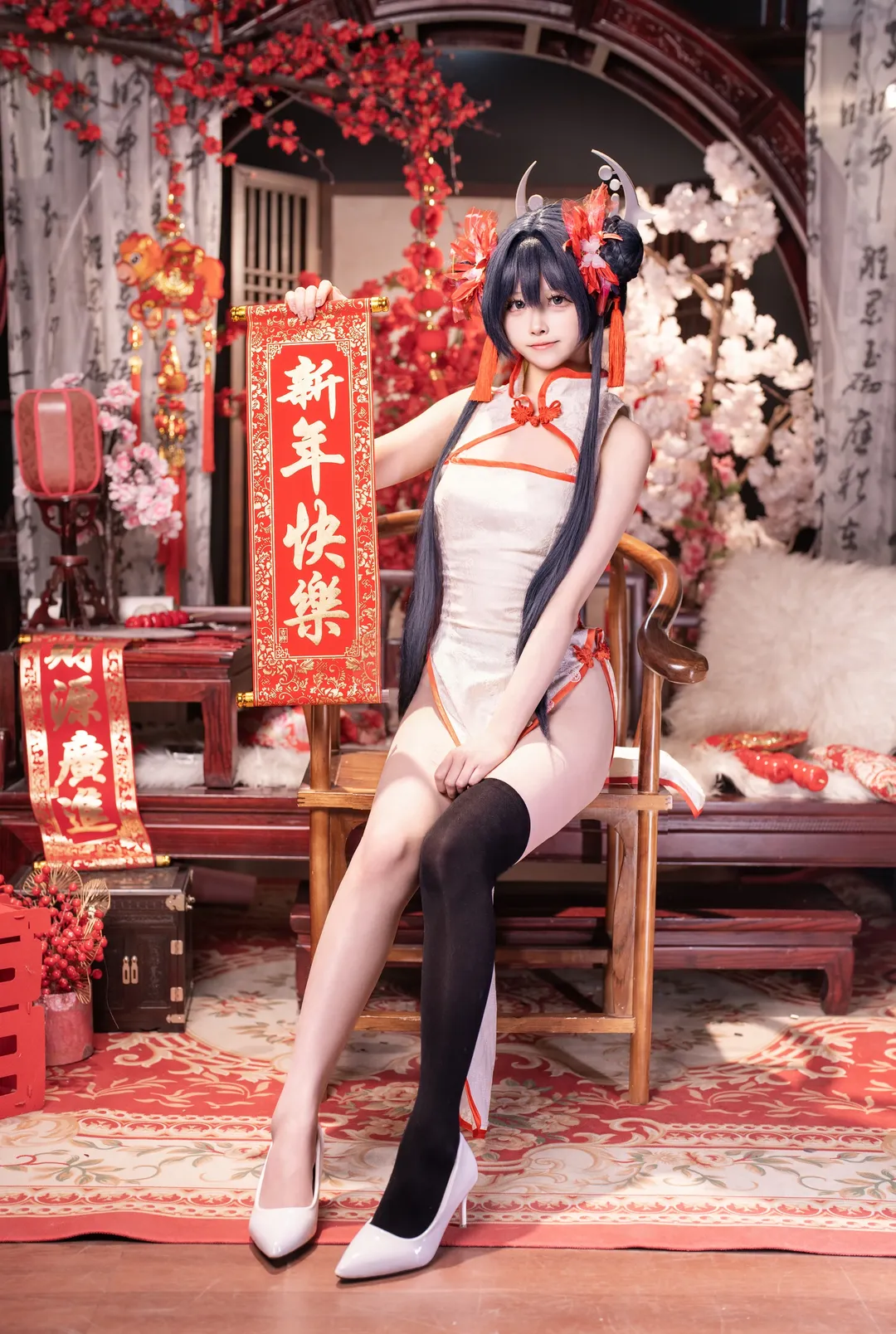 ブルーアーカイブ, 竜華キサキ コスプレ, コスプレ撮影, 二次元コスプレイヤー, 新春チャイナドレス - 3枚目