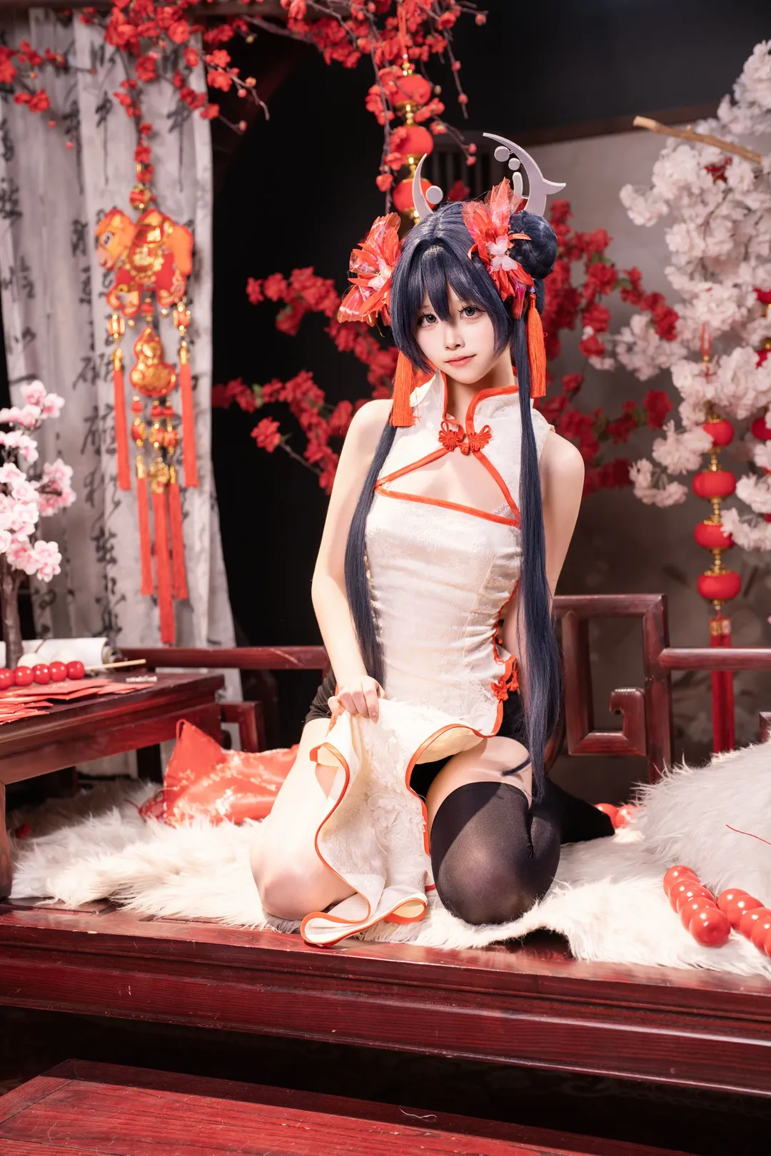 ブルーアーカイブ, 竜華キサキ コスプレ, コスプレ撮影, 二次元コスプレイヤー, 新春チャイナドレス - 4枚目