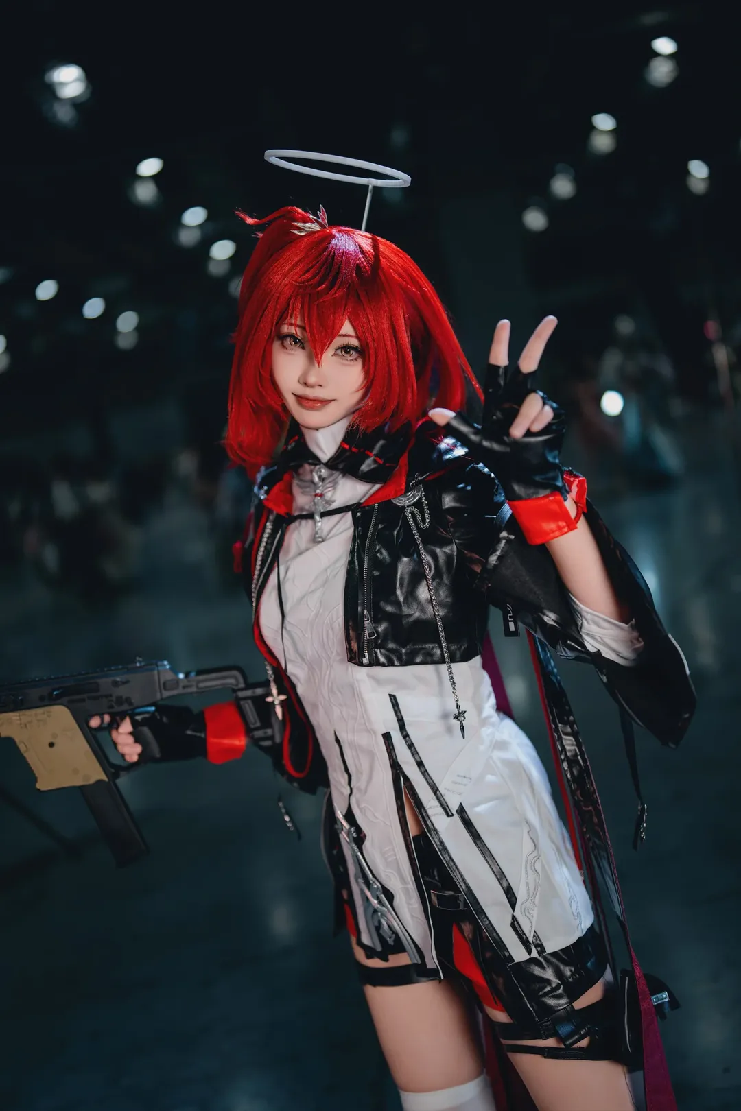 漫展场照, 明日方舟, 新约能天使cos, cpsp, 白丝长筒袜 - 第1张