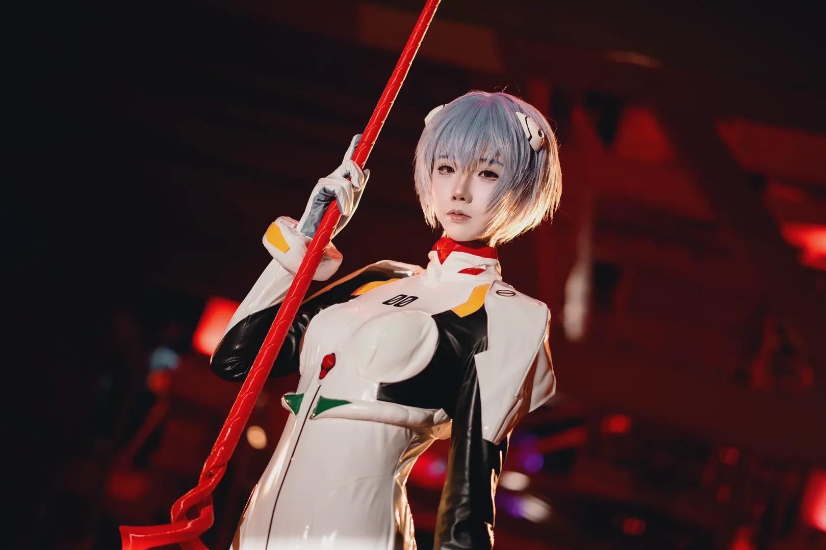 ロールプレイ, 二次元撮影, 綾波レイコスプレ, 新世紀エヴァンゲリオン, ラテックスボディスーツ - 2枚目