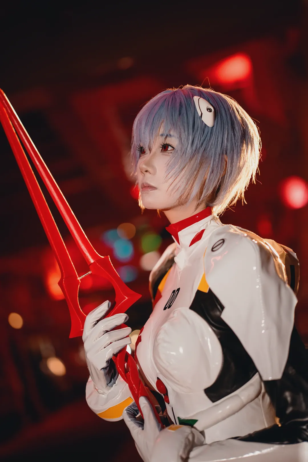 ロールプレイ, 二次元撮影, 綾波レイコスプレ, 新世紀エヴァンゲリオン, ラテックスボディスーツ - 3枚目