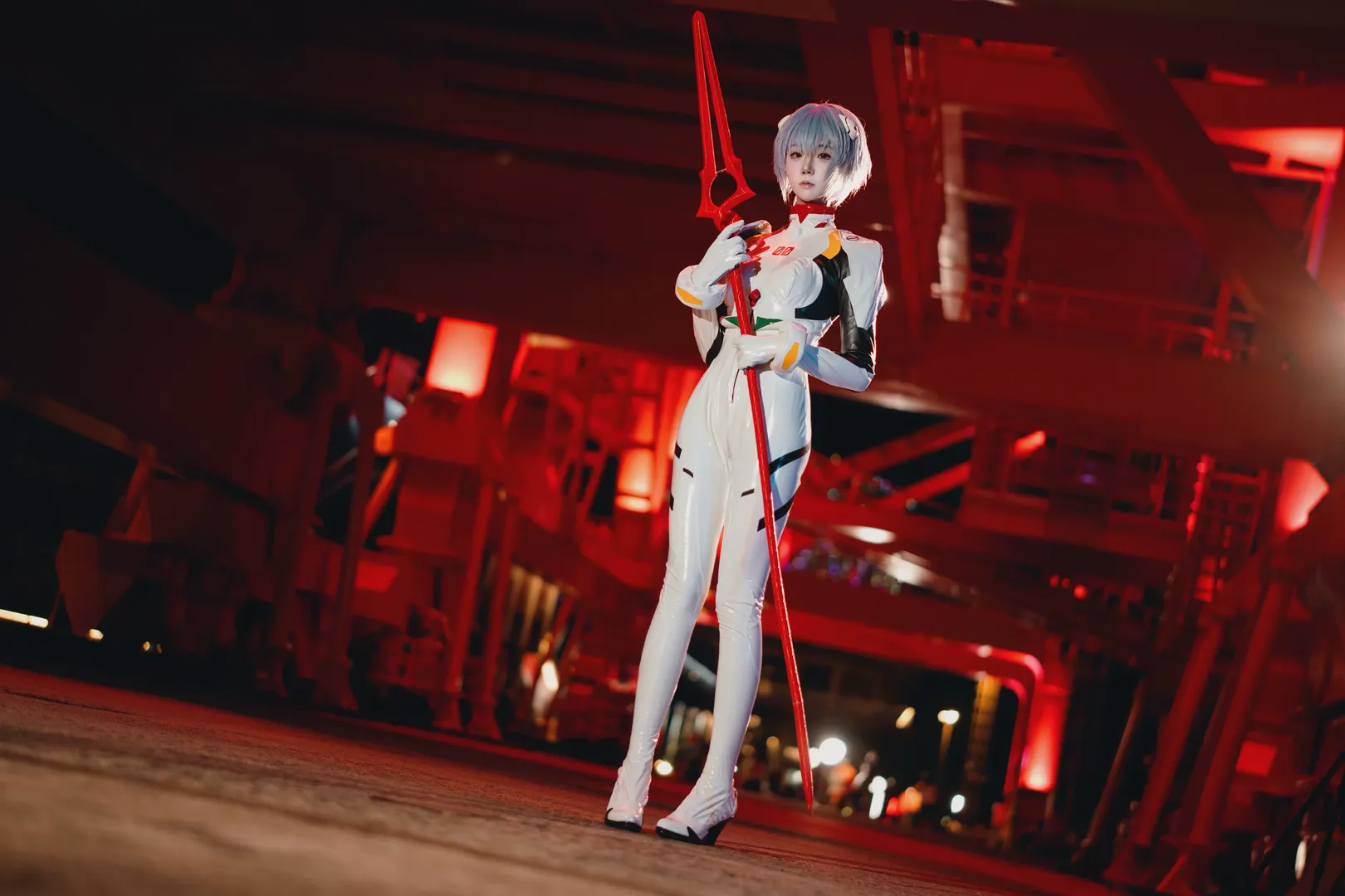 2D, cosplay, Rei Ayanami cosplay, Neon Genesis Evangelion, Latex suit