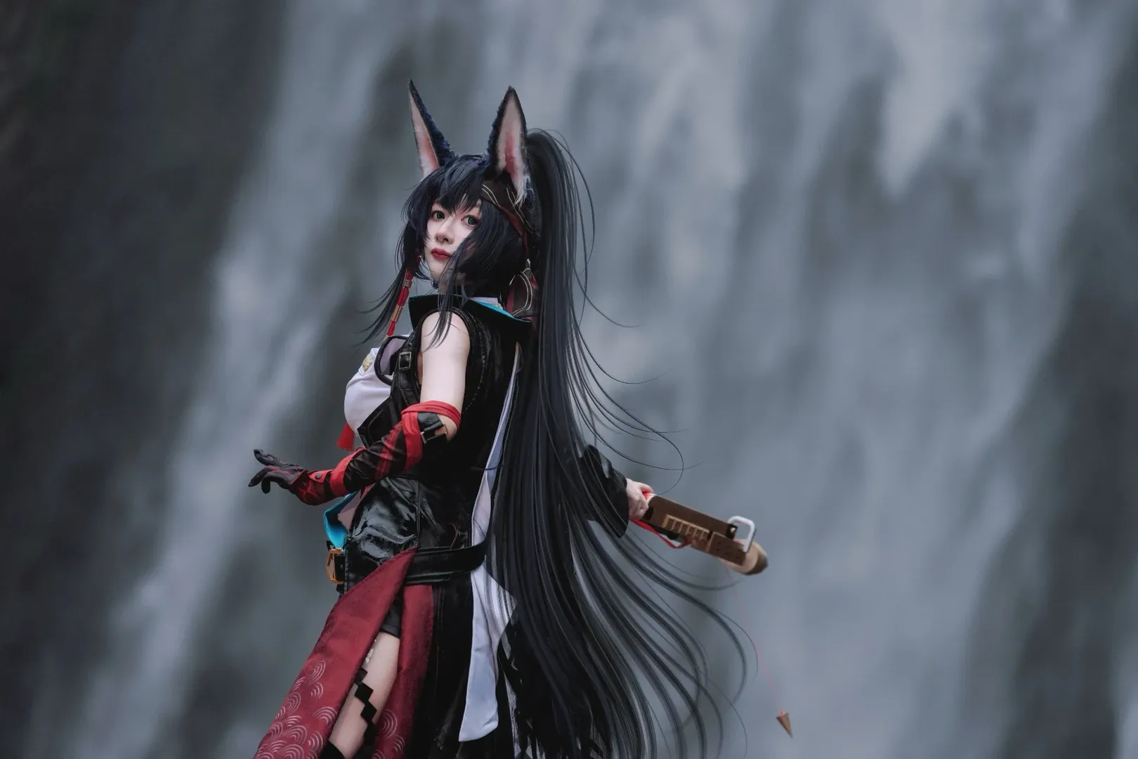Outdoor photography, Arknights, Tactical outfit, Animal ears, Blaze cosplay - Image 3
