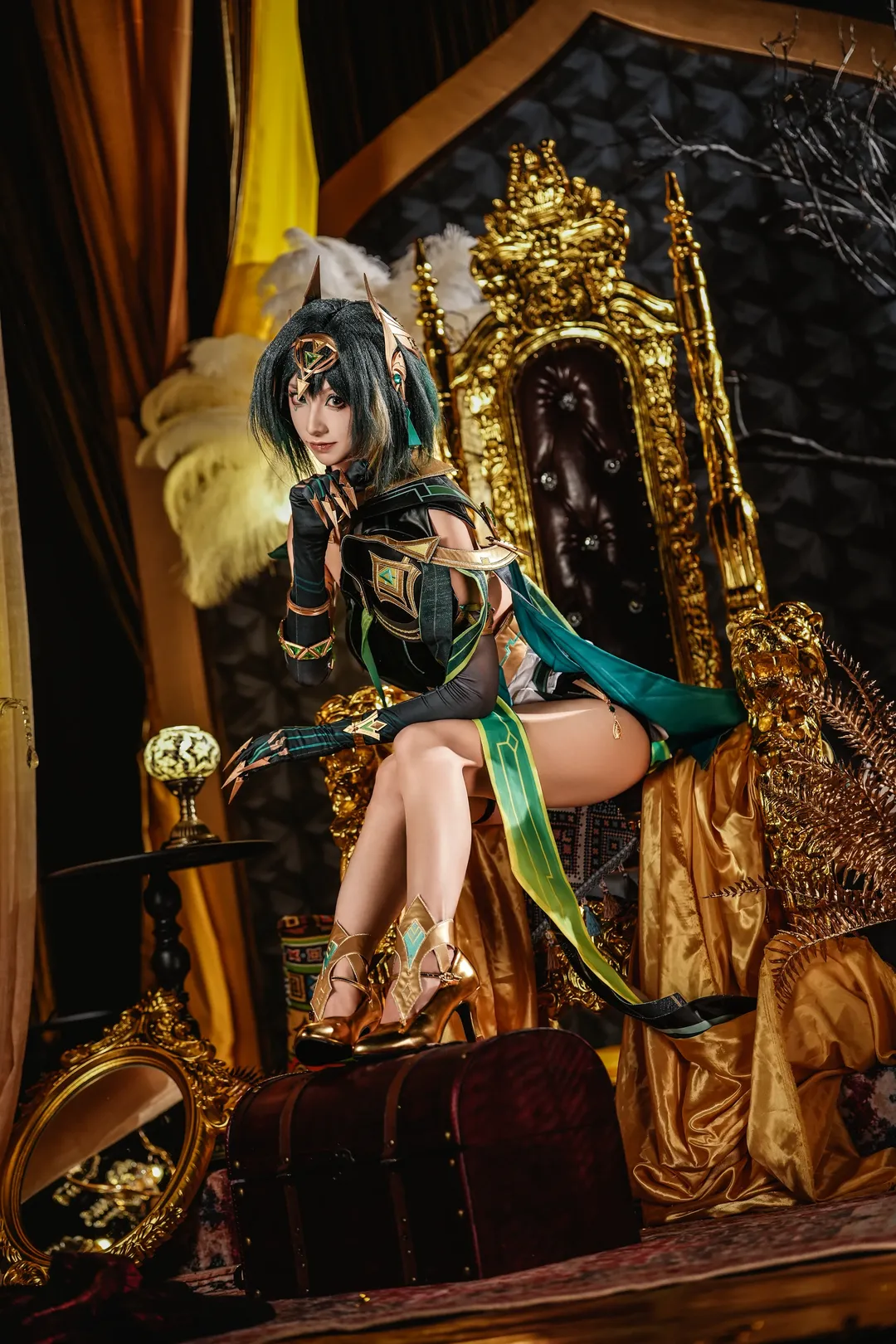 Genshin Impact, Nefer cosplay, Cosplay photography, Role-playing game, Dark gothic style - Image 1