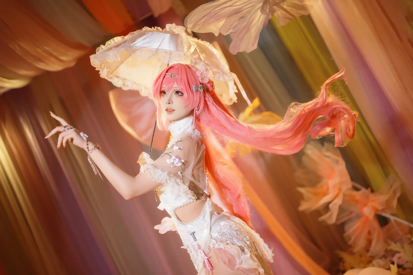 Anime-style photography, Cheongsam cosplay, Goddess of Victory: Nikke, Dorothy cosplay, White stockings and high heels - Image 6