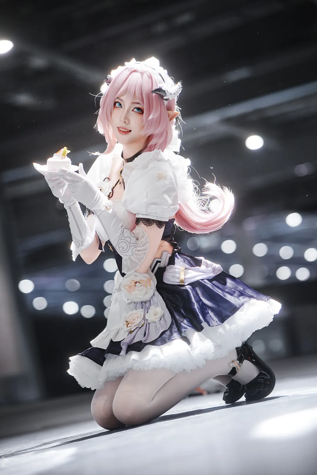 爱莉希雅cos, 崩坏3, 漫展, 女仆装, 白丝