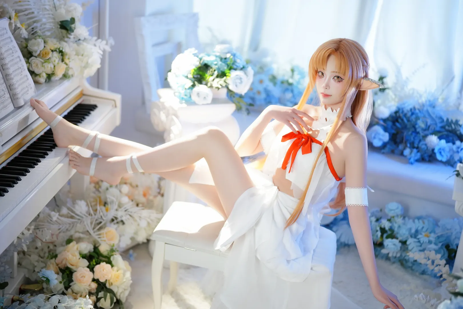 亚丝娜cos, 刀剑神域, ALO, 囚服, 桐亚