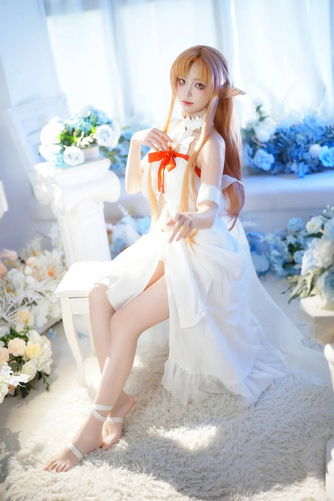 cos正片, 亚丝娜cos, 刀剑神域, 精灵cosplay, 妖精王妃