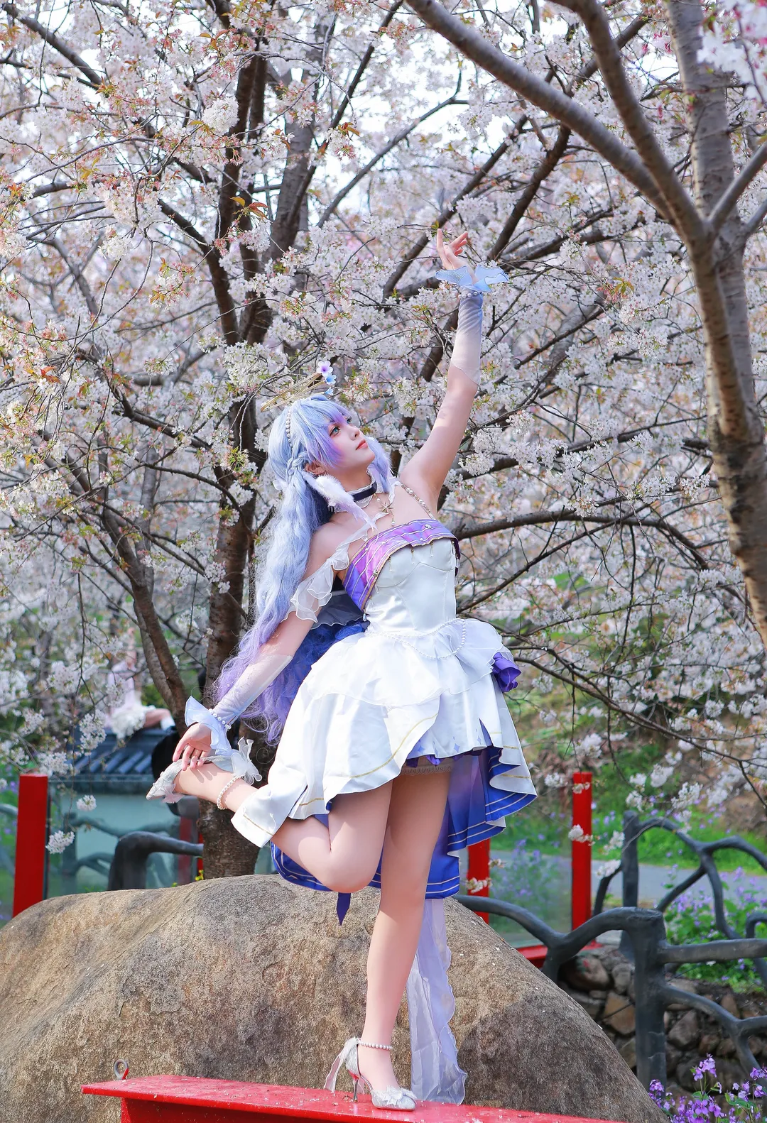 崩壞星穹鐵道, 知更鳥cos, 櫻花外景, cosplay攝影, 二次元還原 - 第1張