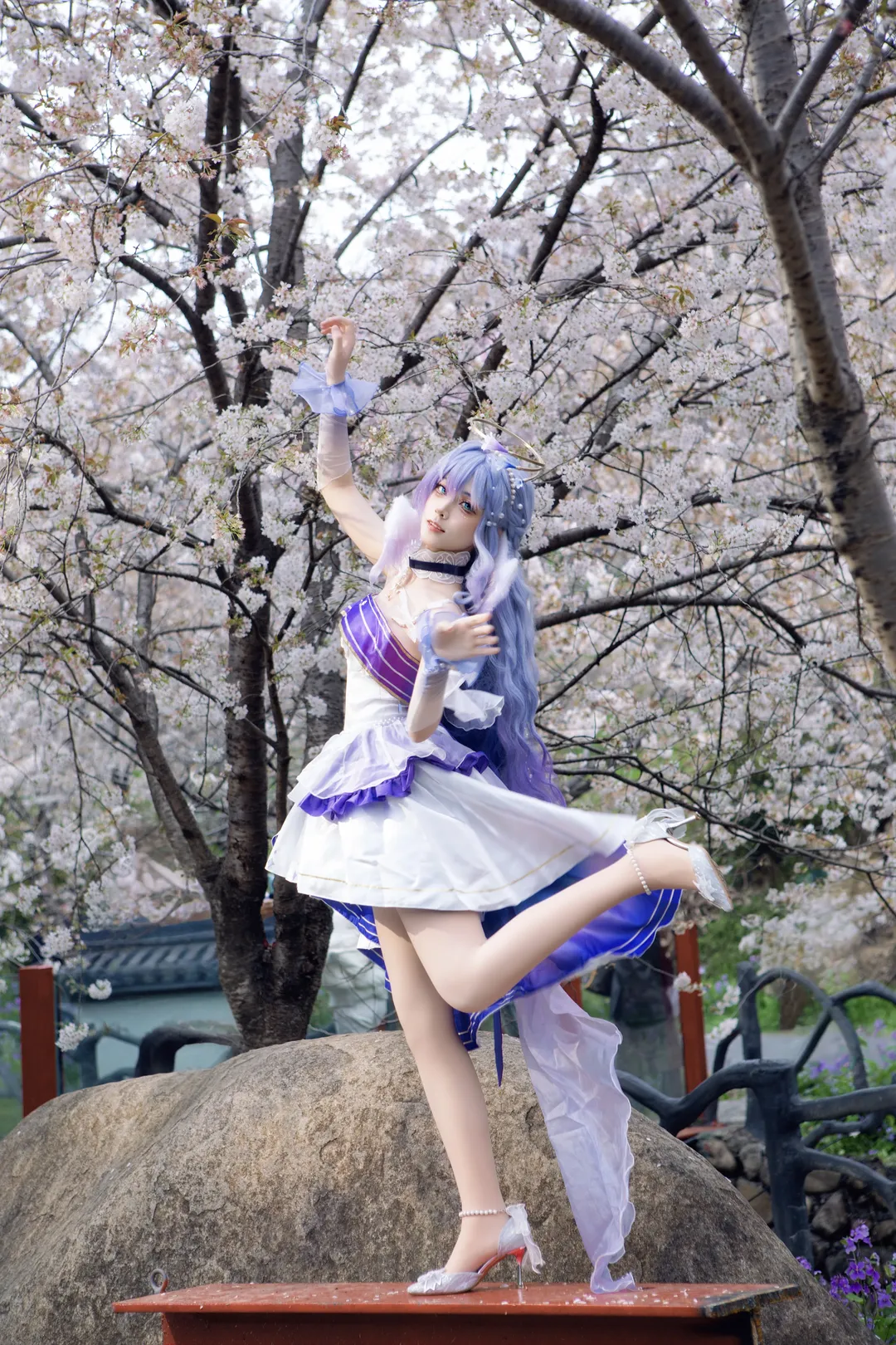 崩壞星穹鐵道, 知更鳥cos, 櫻花外景, cosplay攝影, 二次元還原 - 第3張