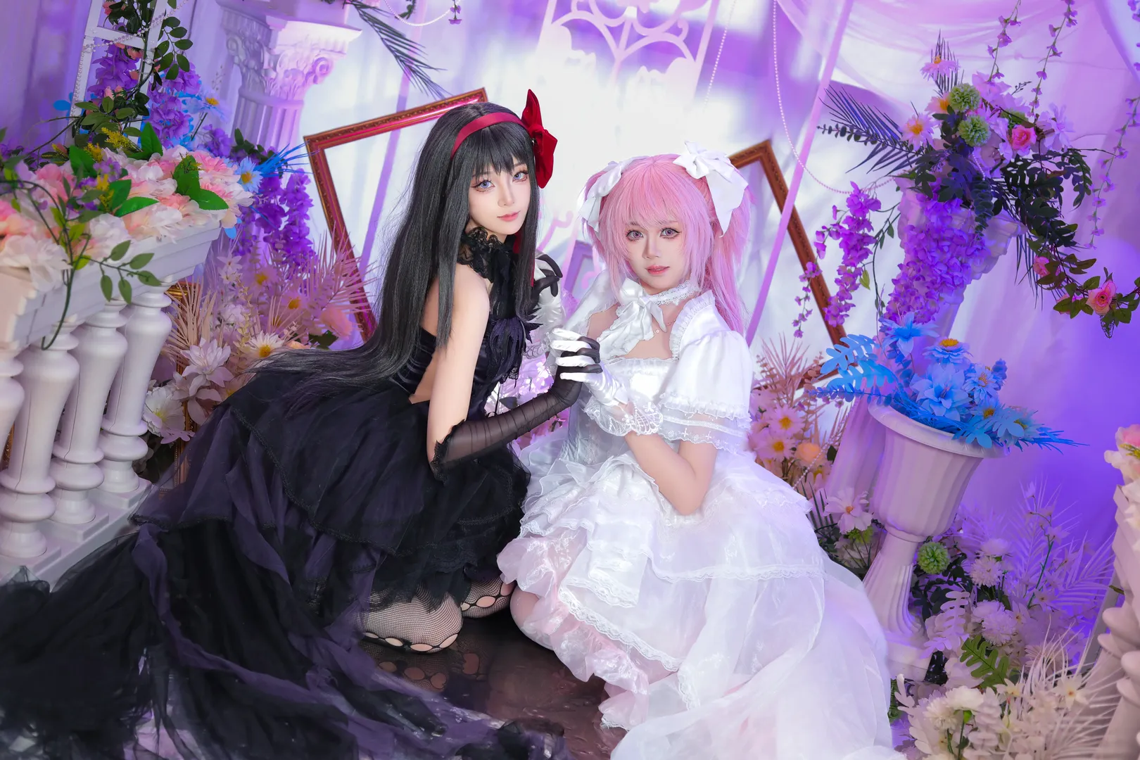 鹿目圓cos, 魔法少女小圓, 曉美焰cos, 圓焰, 黑色網襪 - 第3張