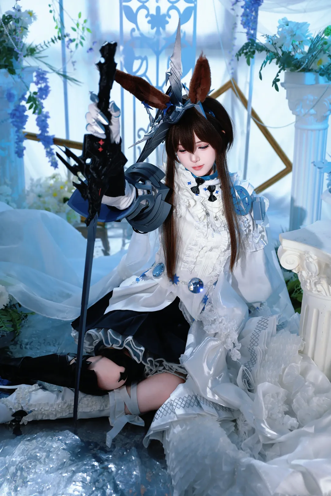 二次元, コスプレ, アークナイツ, アーミヤ コスプレ, うさちゃん - 1枚目