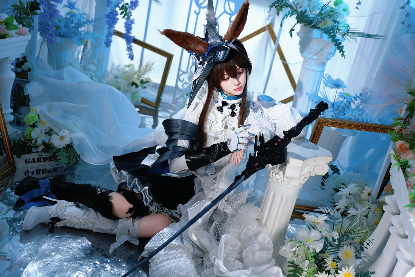 二次元, cosplay, 明日方舟, 阿米娅cos, 兔兔