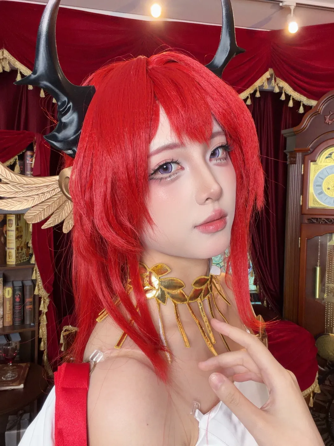 cosplay, 明日方舟, 史尔特尔cos, 音律联觉, 红发自拍 - 第1张