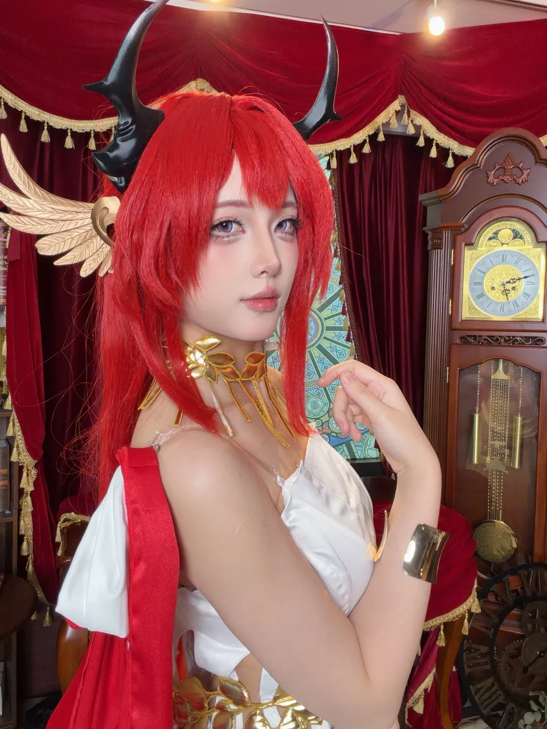 cosplay, 明日方舟, 史尔特尔cos, 音律联觉, 红发自拍