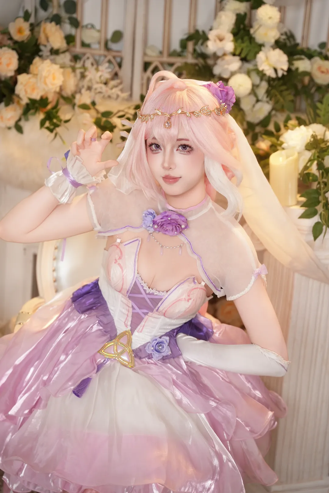爱莉希雅cos, cosplay, 崩坏三, 流光之诗, 白丝 - 第1张