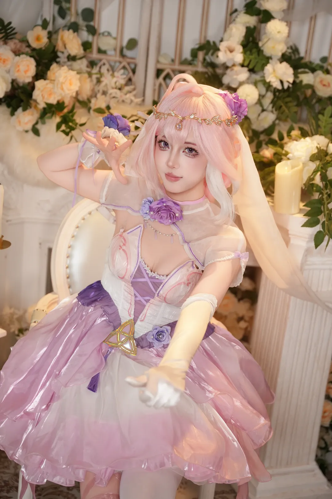 爱莉希雅cos, cosplay, 崩坏三, 流光之诗, 白丝 - 第2张