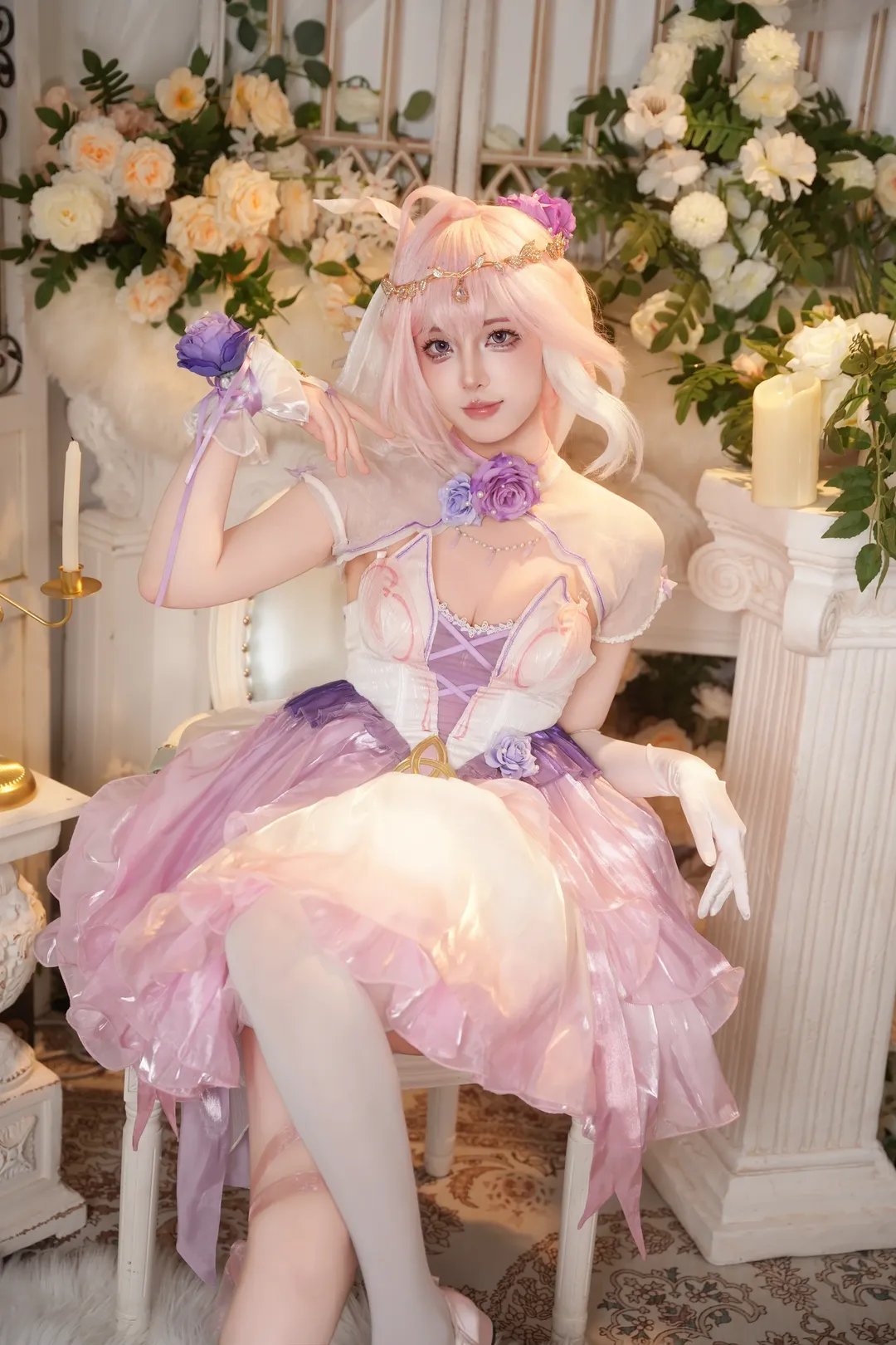 爱莉希雅cos, cosplay, 崩坏三, 流光之诗, 白丝