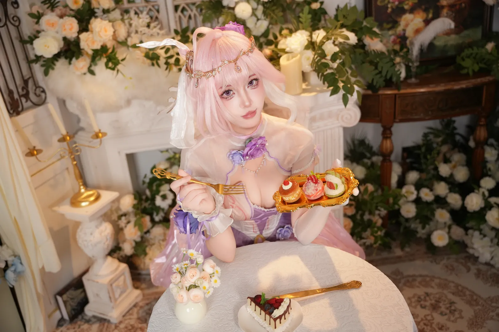 爱莉希雅cos, cosplay, 崩坏三, 流光之诗, 白丝 - 第4张