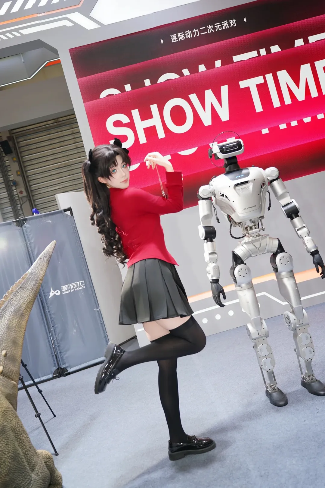ChinaJoy, 遠坂凜cos, fate, 黑絲cosplay, 機器人