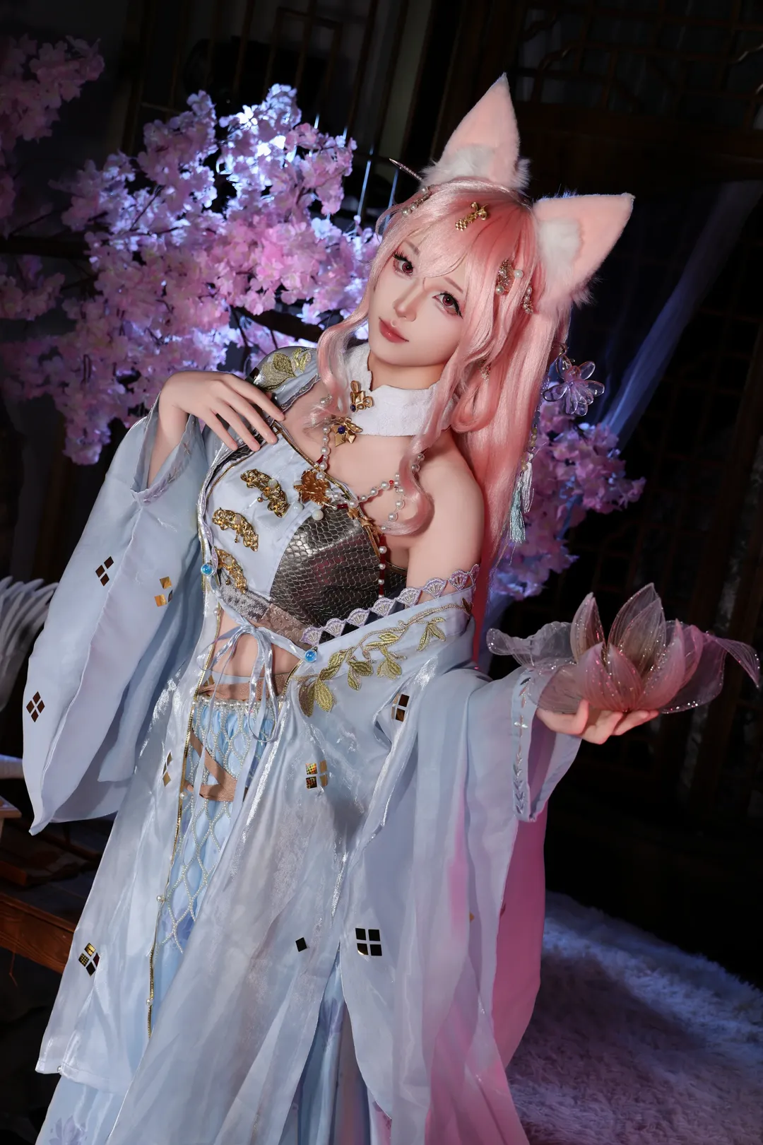 Arknights, Ancient style cosplay, Kemonomimi girl, Pozëmka cosplay, Beside the passing dream
