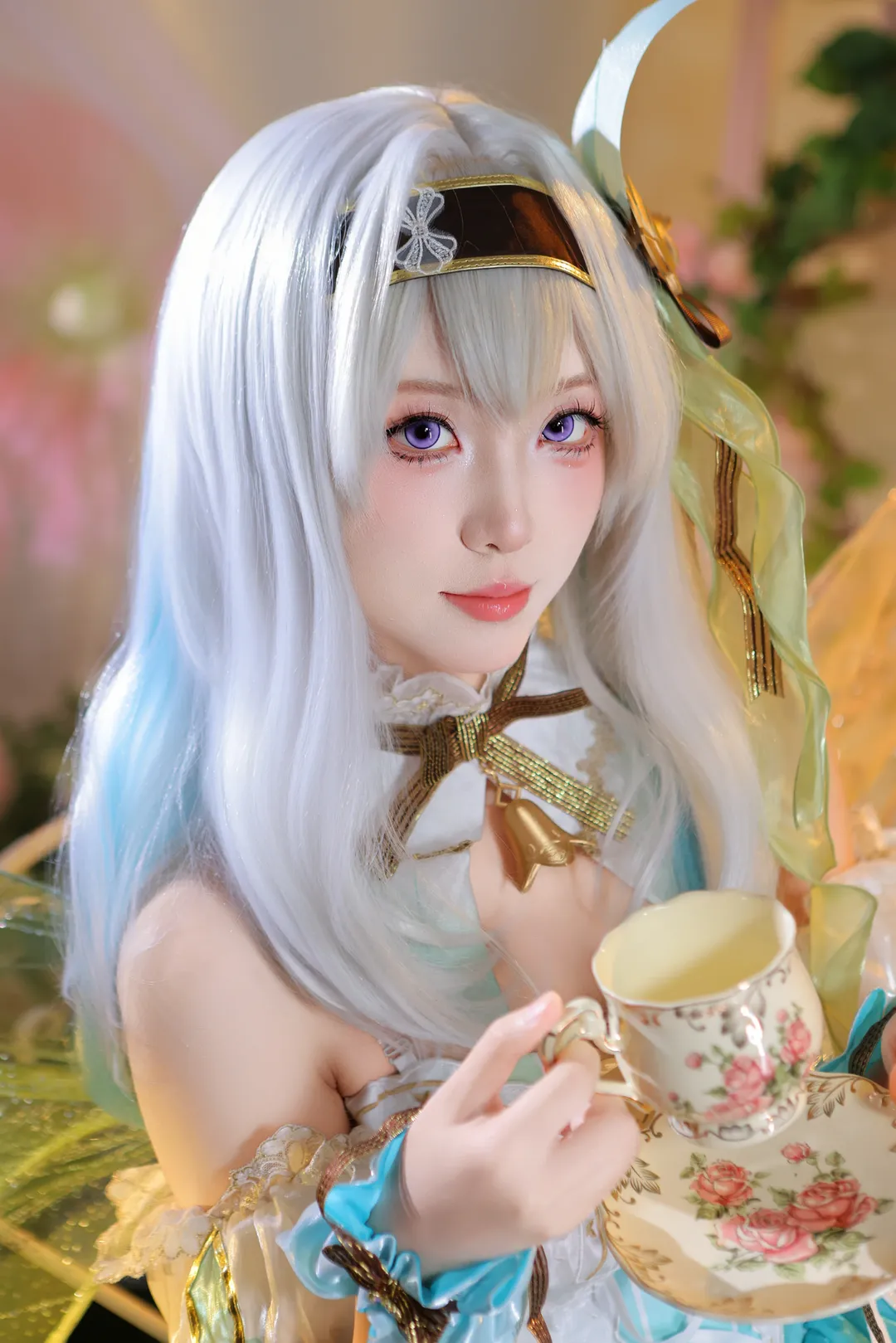 崩壞星穹鐵道, 流螢cos, cosplay攝影, 白絲穿搭, 精靈公主裝扮 - 第3張